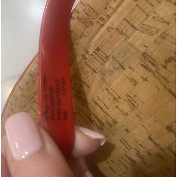 Michael Michael Kors Jet Set Red Jelly Thong Sandals/Flip Flops - Women's Size 9 - Picture 7 of 8